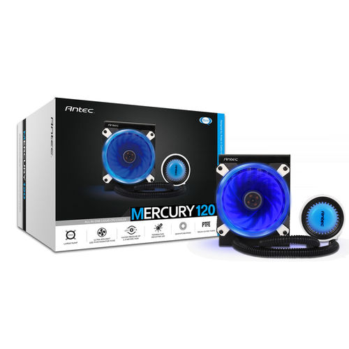 Refrigeracion Liquida Antec Mercury M120 Intel Amd Led Azul | Quonty.com | 0-761345-10983-3