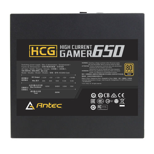 Fuente Alimentacion 650w Antec Hcg Gold 80+Gold Modular Atx | Quonty.com | 0-761345-11632-9