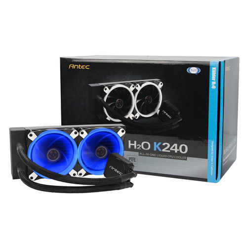 Antec Refrigerador Cpu Liquida Kuhler K240 Intel Amd Led Azu | Quonty.com | 0-761345-74016-6