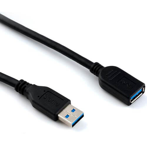 Cable Nano Cable Usb3.0 A/M - Usb3.0 A/H 2.0m Negro | Quonty.com | 10.01.0902-BK