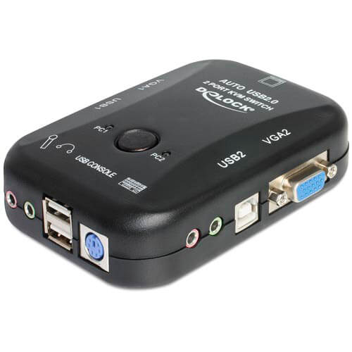 Conmutador Delock 2 Pcs Kvm Usb+Audio | Quonty.com | 11348