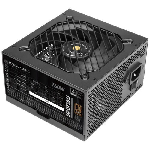Fuente Alimentacion 750w Mars Gaming Pfc-Activo 80+Bronze 12cm Atx | Quonty.com | MPB750SI