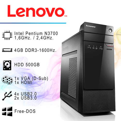 Ord. Lenovo Thinkcentre S200-Sff-10hq0013sp N3700 4gb H500gb | Quonty.com | 10HQ0013SP