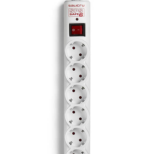 Regleta 6 Tomas C.Interruptor Safe 6 Salicru | Quonty.com | SPS.SAFE 6