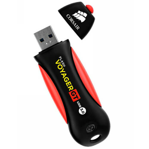 Corsair Flash Voyager Gt 32gb Usb 3.0 Negro, Rojo | Quonty.com | CMFVYGT3B-32GB