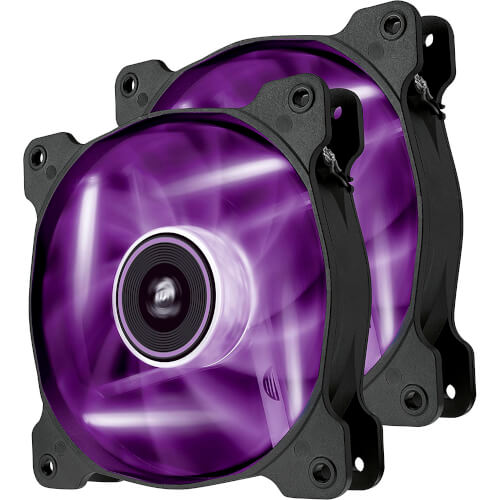 Ventilador Caja Corsair Air Af120 Led-Morado 120mm 2unds | Quonty.com | CO-9050016-PLED