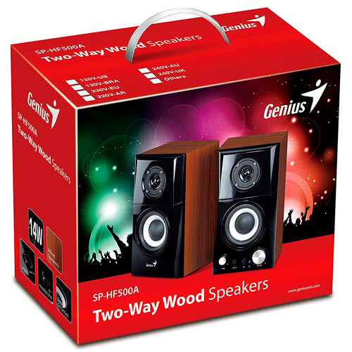 Altavoces Genius Sp-Hf500a 2.0 14w Jack-3.5mm Negro/Madera | Quonty.com | 31730905100