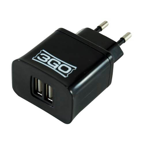 Cargador Pared 3go 2usb 5v 2.1a | Quonty.com | ALIMUSBH2