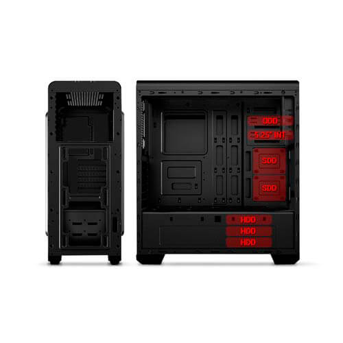 Caja Semitorre/Atx 3go Hologram Usb3.0 Negra | Quonty.com | HOLOGRAM