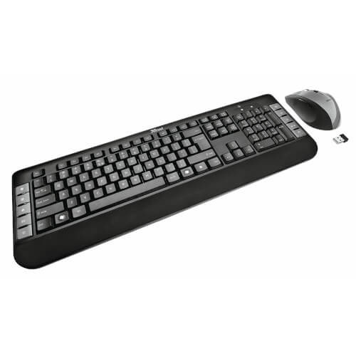 Trust Teclado + Ratón Inalámbrico Tecla. Multimedia. Negro | Quonty.com | 18045