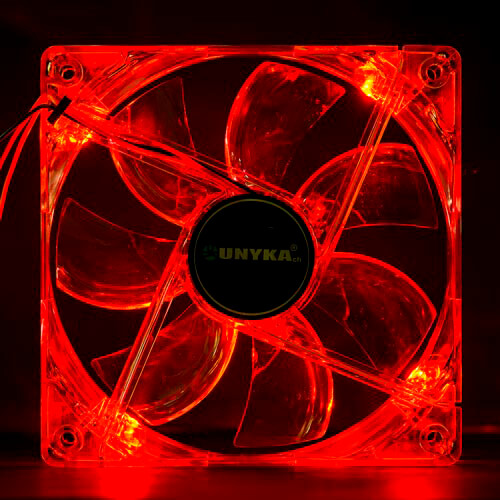 Ventilador Unyka 12cm 1.100rpm Neon-Rojo | Quonty.com | 51783