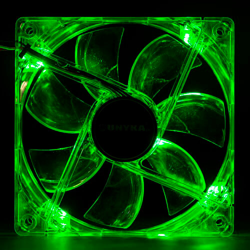Ventilador Unyka 12cm 1.100rpm Neon-Verde | Quonty.com | 51784
