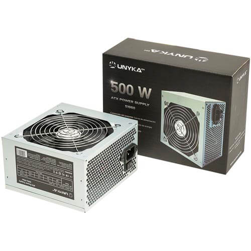 Fuente Unyka 500w 2sata 12cm Atx | Quonty.com | 51960