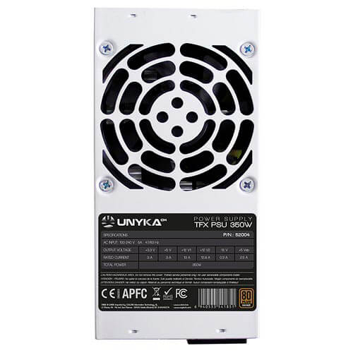 Fuente Unyka 350w Pfc-Activo 80+Bronce 8cm Tfx | Quonty.com | 52004