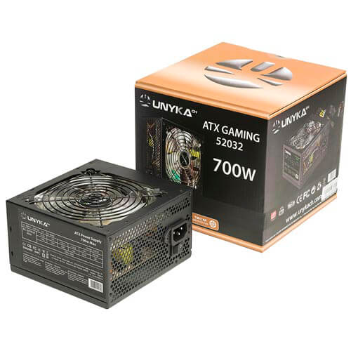 Fuente Unyka Gaming 700w Pfc-Activo 12cm Atx | Quonty.com | 52032