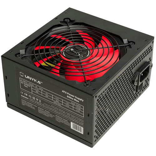Fuente Unyka 600w Pfc-Pasivo 12cm Atx | Quonty.com | 52035