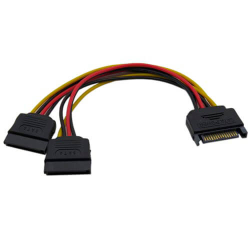 Cable Alimentacion Hdd Sata 15pin A 2x Hdd Sata 15pin Delock | Quonty.com | 60105