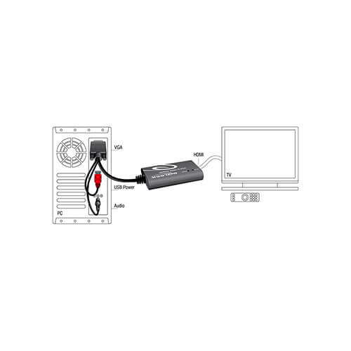 Adaptador/Cable Delock Hdb15/M C/Audio Hdmi A/H 0,2m | Quonty.com | 62408