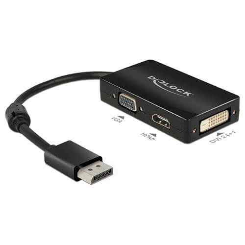 Adaptador/Cable Delock Displayport - Vga/Dvi/Hdmi | Quonty.com | 62656