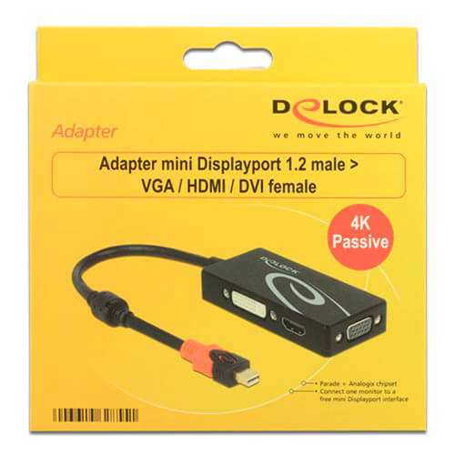 Adaptador/Cable Delock Dport 1.2 M - Vga/Hdmi/Dvi | Quonty.com | 62902