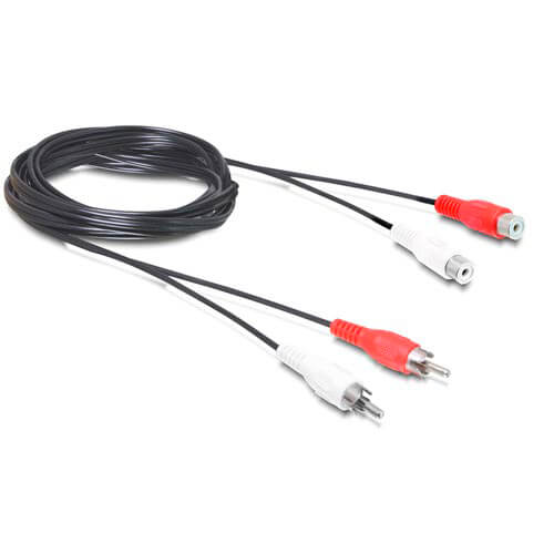 Cable Audio Delock 2rca Macho A 2rca Hembra 5m | Quonty.com | 84005