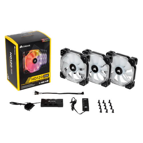 Ventilador Caja Corsair Hd120 Rgb Led Three Fans | Quonty.com | CO-9050067-WW