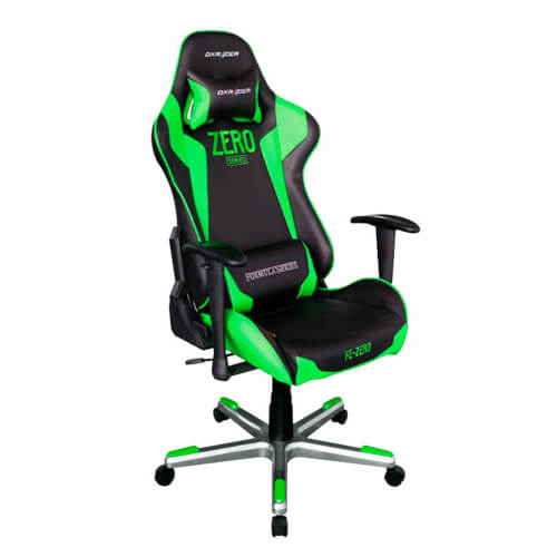 Silla Dxracer F-Series Oh/Fe00/Ne Negra-Verde | Quonty.com | GC-F00-NE-E1