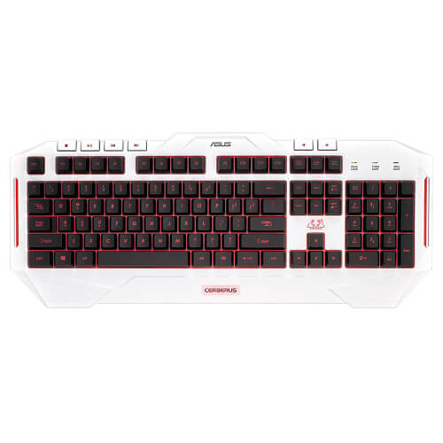 Teclado Asus Cerberus Artic Gaming Keyboard | Quonty.com | 90YH00V1-B2DA00