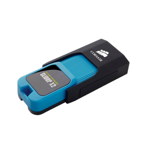 Corsair Voyager Slider X2 256gb 256gb Usb 3.0 Negro, Azul | Quonty.com | CMFSL3X2-256GB