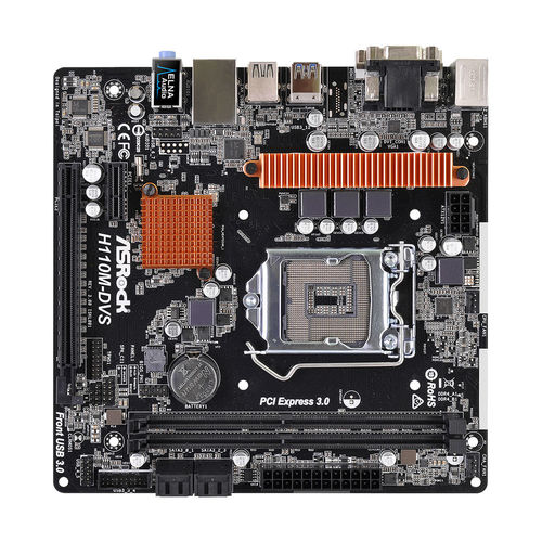 Placa Base Asrock H110m-Dvs R3.0 Intel1151 Atx | Quonty.com | 90-MXB4A0-A0UAYZ