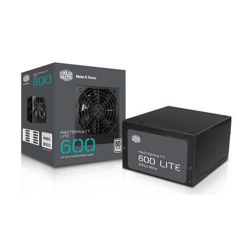 Fuente Cooler Master Masterwatt Lite 600w Pfc-Activo 80+ Atx | Quonty.com | MPX-6001-ACABW-EU