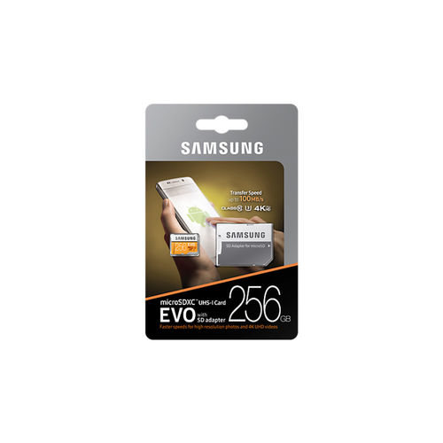Microsd Samsung Evo 256gb Cl10 Uhs-I Adaptador | Quonty.com | MB-MP256GA/EU