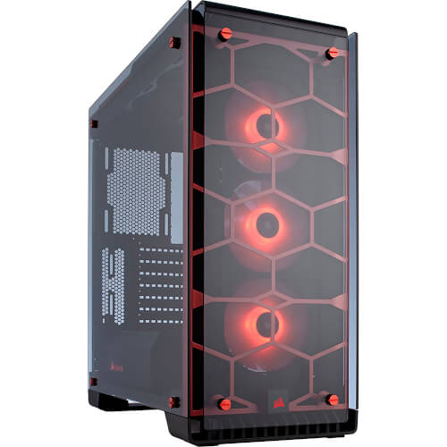 Caja Corsair Crystal 570x Rgb Atx Mid-Tower Roja | Quonty.com | CC-9011111-WW