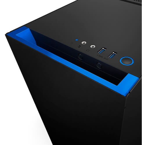 Caja Semitorre Nzxt S340 Mid Negro Y Azul | Quonty.com | CA-S340MB-GB