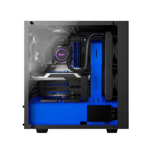 Caja Semitorre Nzxt S340 Elite Mid Negro Y Azul | Quonty.com | CA-S340W-B5