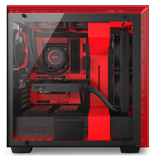 Caja Semitorre/Atx Nzxt H700i Usb3.1 Negro/Rojo | Quonty.com | CA-H700W-BR