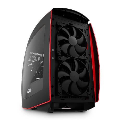 Caja Semitorre Nzxt Manta Mini Itx Con Ventana Negro Y Rojo | Quonty.com | CA-MANTW-M2