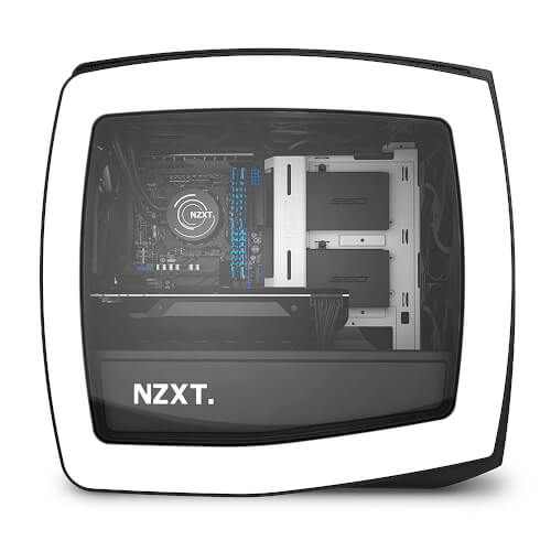 Caja Semitorre Nzxt Manta Mini Itx Con Ventana Negro Y Blanc | Quonty.com | CA-MANTW-W1