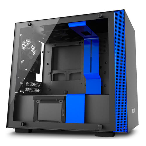 Caja Minitorre/Mini-Itx Nzxt H200i Usb3.1 Negro /Azul | Quonty.com | CA-H200W-BL