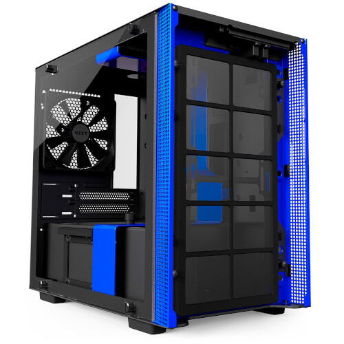 Caja Minitorre/Mini-Itx Nzxt H200i Usb3.1 Negro /Azul | Quonty.com | CA-H200W-BL