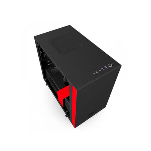 Caja Semitorre Nzxt Hd200i Negro/Rojo | Quonty.com | CA-H200W-BR