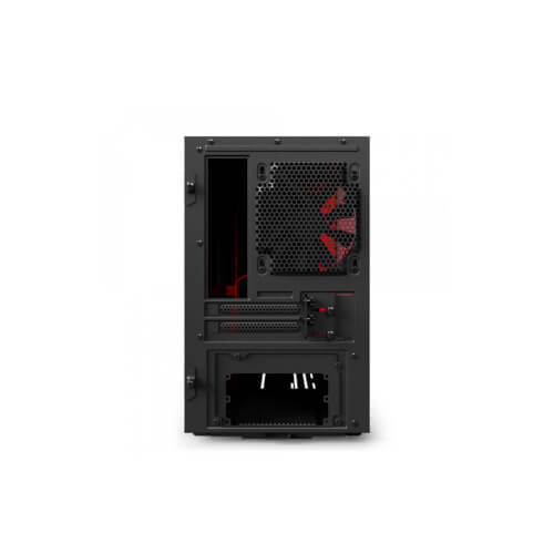Caja Semitorre Nzxt Hd200i Negro/Rojo | Quonty.com | CA-H200W-BR