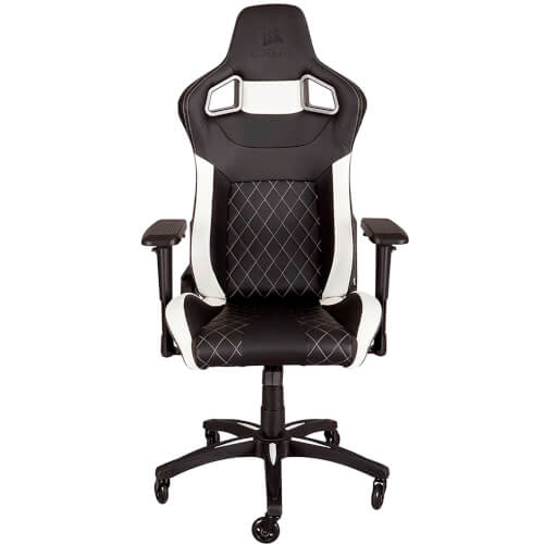 Silla Corsair Gaming T1 Race 2018 Edit. Negra/Blanca | Quonty.com | CF-9010012-WW