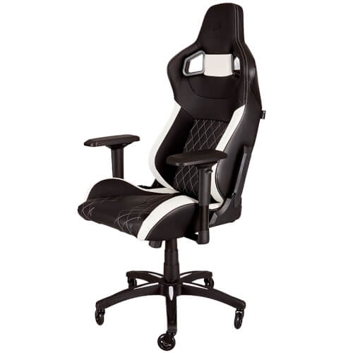 Silla Corsair Gaming T1 Race 2018 Edit. Negra/Blanca | Quonty.com | CF-9010012-WW