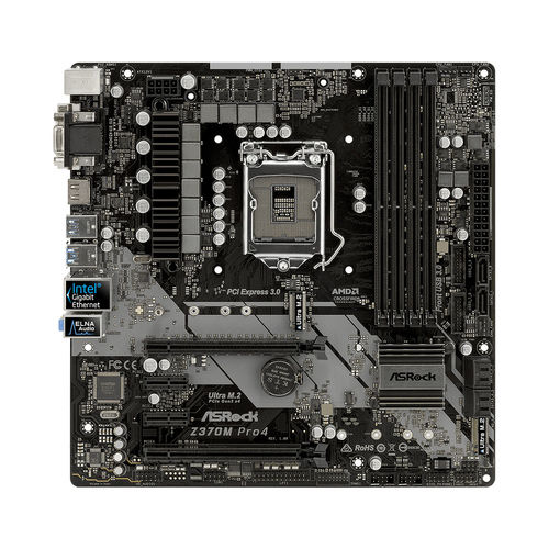 Placa Base Asrock Z370m Pro4 Intel1151 Microatx | Quonty.com | 90-MXB660-A0UAYZ