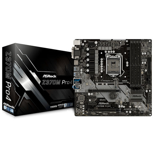 Placa Base Asrock Z370m Pro4 Intel1151 Microatx | Quonty.com | 90-MXB660-A0UAYZ