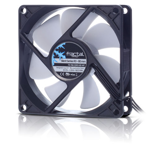 Ventilador 8cm Fractal Caja Silent Series R3 | Quonty.com | FD-FAN-SSR3-80-WT
