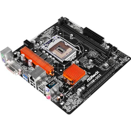 Placa Asrock H110m-Dgs Intel1151 Ddr4 Pcie3.0 Sata3 Usb3.0 | Quonty.com | 90-MXB0S0-A0UAYZ