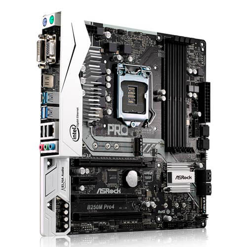 Placa Asrock B250m Pro4 Intel1151 Ddr4 Hdmi Pcie3.0 Sata3 | Quonty.com | 90-MXB3C0-A0UAYZ