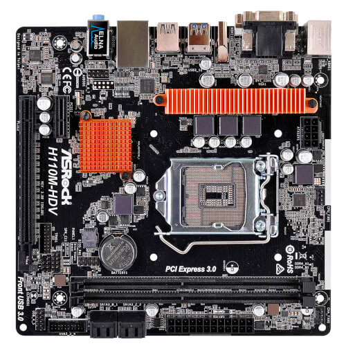 Placa Asrock H110m-Hdv R3.0 Intel1151 Ddr4 Hdmi Pcie3.0 | Quonty.com | 90-MXB4W0-A0UAYZ